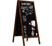 ALLboards Lavagna per gesso magnetica con cavalletto 150x61 cm RESISTENTE ALL'ACQUA - MARRONE CLASSICO