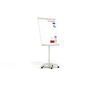 ALLboards Lavagna Portablocco 100x70cm Bianca, Magnetica, Cancellabile a Secco, con Ruote Mobile