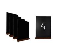 ALLboards Lavagnetta per gesso bifacciale formato A5 per Menu Tavolo - set 4 pezzi