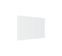 ALLboards Tagliere Coprifornelli in Vetro Universale Premium SUPERWHITE Bianco 2 Pezzi, Protezione per Piani Cottura, Piano di Lavoro, in Vetro Temperato, Decorazione Cucina, 52x30cm