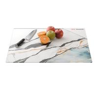 ALLboards Tagliere in vetro universale MARMO, AZZURRO E ORO 60x52cm