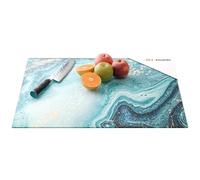 ALLboards Tagliere in vetro universale ORO E AZZURRO 60x52cm