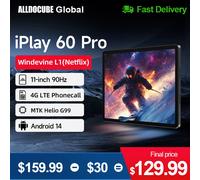Alldocube iPlay60 PRO Tablet Schermo 90Hz MTK G99 Android 14 6GB di RAM+6GB di memoria virtuale+128GB ROM Widevine L1 4G LTE 4 Altoparlante