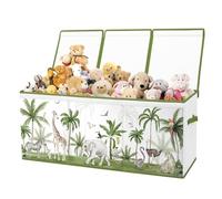 alldomess Cesto Portagiochi Bambini, con Coperchio e Maniglie, Grandi Contenitore Giochi Bambini Ragazzi e Ragazze, Scatola Pieghevole, Camera da letto, Sala da giochi, Animali Forestali