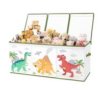 alldomess Cesto Portagiochi Bambini, con Coperchio e Maniglie, Grandi Contenitore Giochi Bambini Ragazzi e Ragazze, Scatola Pieghevole, Camera da letto, Sala da giochi,Dinosauro
