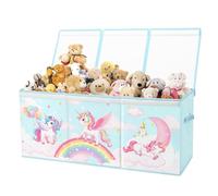 alldomess Cesto Portagiochi Bambini, con Coperchio e Maniglie, Grandi Contenitore Giochi Bambini Ragazzi e Ragazze, Scatola Pieghevole, Camera da letto, Sala da giochi, Arcobaleno Unicorno