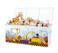 alldomess Cesto Portagiochi Bambini, con Coperchio e Maniglie, Grandi Contenitore Giochi Bambini Ragazzi e Ragazze, Scatola Pieghevole, Camera da letto, Sala da giochi, Veicolo Tecnico