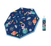 alldomess Ombrello Pieghevole Bambino Automatico,Ombrello Antivento Anti-UV con Strisce Riflettenti 360°,Leggero Compatto Ombrelli Anti-Riciclaggio Sicuro per Bebè, Ragazze e Ragazzi,Astronauta