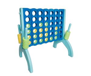 alldoro 60011 XL 4 in a row, set di gioco jumbo 4 vittorie, gioco di squadra colorato per bambini e adulti, 73 x 49 x 72,5 cm