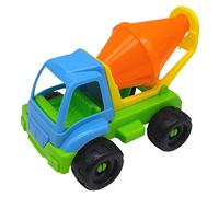 alldoro 60048 - Miscelatore per calcestruzzo giocattolo con tamburo di miscelazione mobile per bambini - Colorato in plastica - 21 x 15 x 15 cm