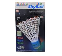 alldoro 60056 LED Sky Ball circa 24 cm, volano gigante luminoso e lampeggiante, accessorio per set di volani, adatto a racchette da badminton e tennis XXL, batterie incluse, assortito in 3 colori