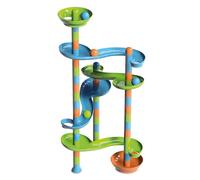 alldoro 61100 pista per palline - set di 46 pezzi con 4 grandi palline, robusti elementi della pista, per bambini a partire dai 2 anni