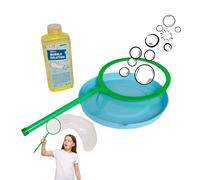 alldoro Bubble Fun 60636 - Anello gigante per bolle di sapone, ca. Ø 21 cm, con acqua di sapone da 250 ml, set XXL con piatto e acqua per bolle di sapone Jumbo, per bambini dai 3 anni e adulti, verde