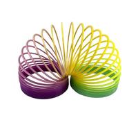 alldoro- Flexi Rainbow Spring, Diametro Circa 7,4 cm, Runner per Scale in Colori, Piuma, Corridore Magico, Spirale Arcobaleno per Bambini dai 3 Anni Colorata, Regenbogen, 60336