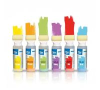 alldoro Rulli gesso set 6: giallo, verde, blu, arancio, lilla, rosso | gioco creativo, per la creatività all'aperto, gesso da strada da preparare, per bambini dai 3 anni