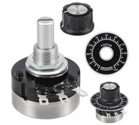 ALLECIN 2 Pezzi RV24YN20S 10K Ohm Potenziometro Rotativo a Cono 3 Terminali B103 Potenziometri Rotativi a Film di Carbonio a Giro Singolo Rotante Potentiometer con A03 Manopola e Quadrante