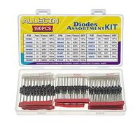 ALLECIN 20Valori Kit Diodi 1N4001 1N4002 1N4003 1N4004 1N4005 1N4006 1N4007 1N4148 1N5404 1N5406 1N5408 RL207 UF4007 FR107 FR207 1N5817 1N5819 1N5822 15SQ045 10A10 Diodo Schottky Raddrizzatore