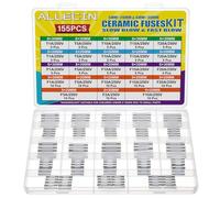 ALLECIN 21 Valori Fusibili in Ceramica Kit 5x20MM 6x30MM 250V Fusibile Ceramico ad Azione Rapida F 1A 2A 5A 10A 15A 20A Fusibile Soffiato Lento T 1 5 10 15 20 Ampere 250Volt Ceramic Fuses