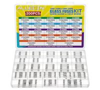 ALLECIN 21 Valori Fusibili Vetro Kit 5x20MM 6x30MM 250V Fusibile in Vetro ad Azione Rapida F 1A 2A 5A 10A 15A 20A Fusibile Soffiato Lento Ritardato T 1 5 10 15 20 Ampere 250Volt Glass Fuses Assortiti