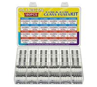 ALLECIN 24 Valori Fusibili Vetro Kit 5x20MM 6x30MM Fusibile a Fusione Rapida 250V F 0,5A 1A 2A 3A 4A 5A 6A 7A 8A 10A 15A 20A Rapido Soffiato Fuse 0,5 1 2 3 4 5 6 7 8 10 15 20 Amp Glass Fuses
