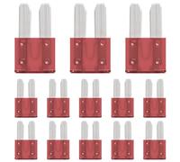 ALLECIN 30 Pezzi 10A Micro2 Fusibili Auto 10Amp Micro 2 Fusibile Lamellari 10Ampere Car Fuses per Camper Camion Moto Barca