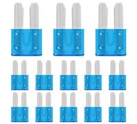 ALLECIN 30 Pezzi 15A Micro2 Fusibili Auto 15Amp Micro 2 Fusibile Lamellari 15Ampere Car Fuses per Camper Camion Moto Barca