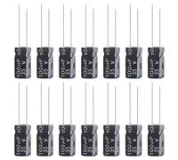 ALLECIN Condensatori Elettrolitici 100uF 35V Condensatore Elettrolitico in Alluminio 100µF 35Volt 6x12MM Electrolytic Capacitor 100 uF MFD 105°C (Confezione da 15 Pezzi)