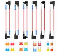ALLECIN Rubacorrente Fusibile a Lama Set Mini Micro Micro2 Standard 12V Portafusibili Adattatore Piggyback Add A Circuito Fuses Tap Fuse Adapter con Fusibili Lama 5A 10A 15A 20A per Auto