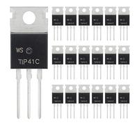 ALLECIN TIP41C Transistor di Potenza al Silicio NPN TIP41 Power Transistors per il Fai Da Te 6A 100V TO-220 (Confezione da 20 pezzi)