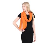 Allée du Foulard - Sciarpa di Cotone 100% 180 x 50 CM, Foulard per Capelli Donna e Uomo, Stola per Matrimonio, Ideale per l'Inverno e l'Estate, Più di 50 Colori Unici, Cheche Versatile (Arancione)