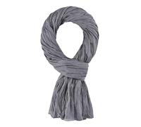 ALLEE DU FOULARD - Sciarpa, Scialle Premium - 100% cotone - Dimensione 200 x 110 cm - Sciarpa Stola donna e uomo - Grigio - Più di 40 colori Uniti