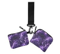 Alleggerimento Viola Natura Delle Donne Del Raccoglitore di Monete Titolare di Carta Compatto Formato ID Titolari di Carta Protettiva con Cerniera Tasca Moneta per le Signore, alleggerimento viola