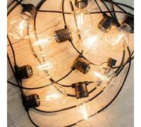 Garden Ghirlanda Allegra Solare & Ricaricabile batteria nera, materiale PVC+Policarbonato. 800*6*11,5cm. Luce calda, uso interno ed esterno. Colore nero. - 8435578504582