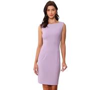 Allegra K Abito a Sigaretta per Donne, Abito da Natale, da Ufficio, da Insegnante, Senza Maniche, con Scollo a Barchetta, Abiti Professionali per l'Ufficio, Viola chiaro, S