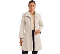 Allegra K Cappotto Invernale da Donna Elegante con Colletto alla Coreana e Bottoni Cappotto da Lavoro Beige XS