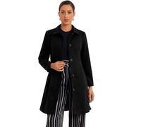 Allegra K Donna Cappotti Con Risvolto Abbottonati Monopetto Manica Lunga Elegante Cappotto Da Marinaio Invernale Nero XL