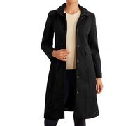 Allegra K Donna Cappotto Lunghi Invernale Elegante Cappotti Per Bottoni Tasche A Maniche Lunghe Nero M