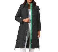 Allegra K Donna Cappotto Lungo Invernale Piumino con Cappuccio | Design Ispessito con Due Tasche Mantiene Caldo Adatto per Uso Quotidiano Lavoro All Aperto Viaggio e Escursionismo