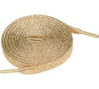 Allegra K Glitter Lucido Metallico Scintillante Shimmery Flat Sneakers Lacci Scarpe Strings, Oro rosa, 120cm/47.24"