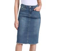 Allegra K - Gonna da Donna, Casual, a Vita Alta, con sfiato, in Denim, Scarpette a Strappo Voltaic 3 Velcro Fade - Bambini, L
