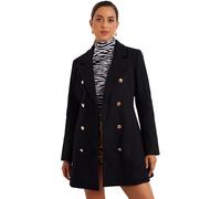 Allegra K Soprabito Invernale da Donna per Cappotti Doppiopetto Cappotti con Risvolto Classico Nero XS