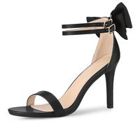 Allegra K Women's Bow Back Stiletto High Heel Sandals Black US 8.5/UK 6.5/EU 39