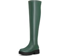 Allegra K Women's Platform Chunky Low Heel Over Knee High Boot Dark Green US 11/UK 9/EU 42