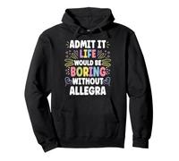 Allegra Personalized Name Funny Cute Custom Allegra Name Felpa con Cappuccio