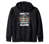 Allegra Personalized Name Funny Cute Custom Allegra Name Felpa con Cappuccio