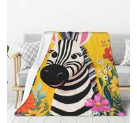 Allegra zebra, coperta in pile per neonati per tutte le stagioni, morbida coperta regalo in flanella, adatta per campeggio, letto, divano, riposo a casa, pisolino in ufficio, anti-pilling, per bambini
