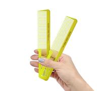 Allegro Combs Clipper 9000 Pettine per capelli a denti larghi per sfumare barbieri, parrucchieri, uomini e donne, pettine per doccia, shampoo, styling, 2 pezzi (giallo fluo)