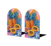 Allegro Frutta Tropicale Colazione Ananas Fermalibri Per Mensole 2 Pezzi Fermalibri In Legno Fermalibri Organizzatore Per Casa Ufficio Biblioteche