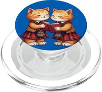 Allegro Whimsical Orange Kitties Lettura Burns Night Poesie PopSockets PopGrip per MagSafe