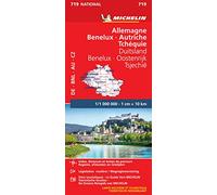 Allemagne, Benelux, Autriche, Tchéquie - Duitsland, Benelux, Oostenrijk, Tsjechië 11719 (2024): Wegenkaart Schaal 1: 1.000.000